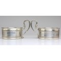 set suporturi tet-a-tet pentru pahare de ceai/tarie. atelier italian. cca 1950